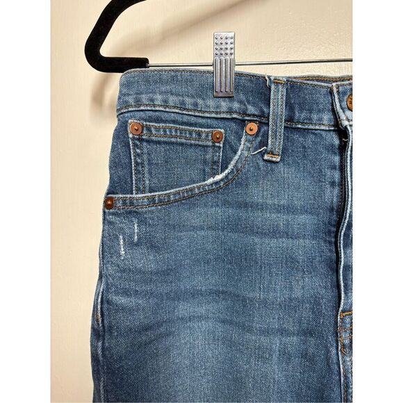Madewell High Rise Denim Mid Length Shorts Size 27 - Picture 4 of 11